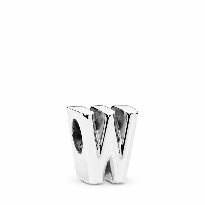 Pandora Letter W Charm Outlet NZ, Sterling Silver (094235-GZD)